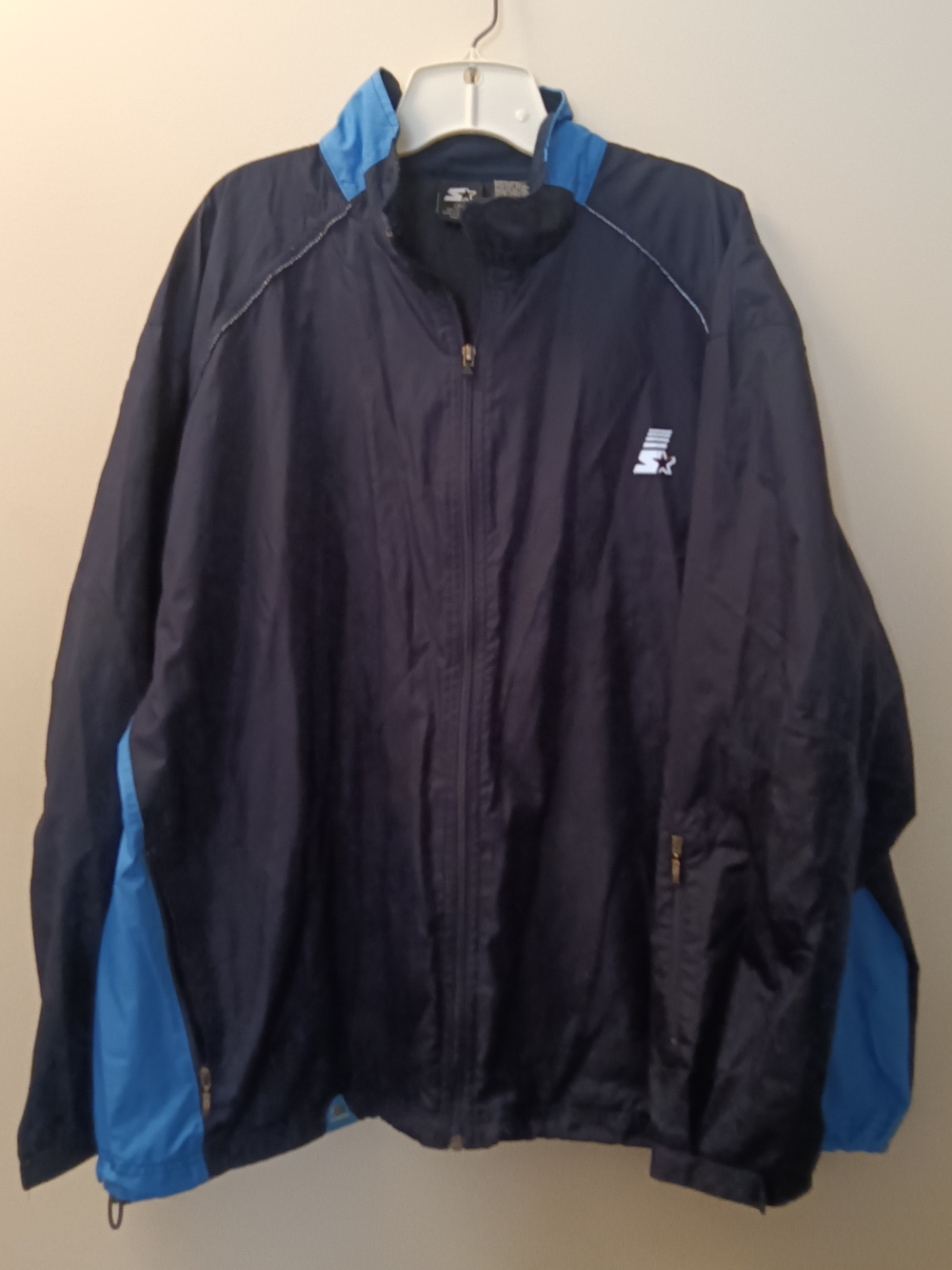 STARTER Navy and Light Blue Men's Windbreaker Jacket